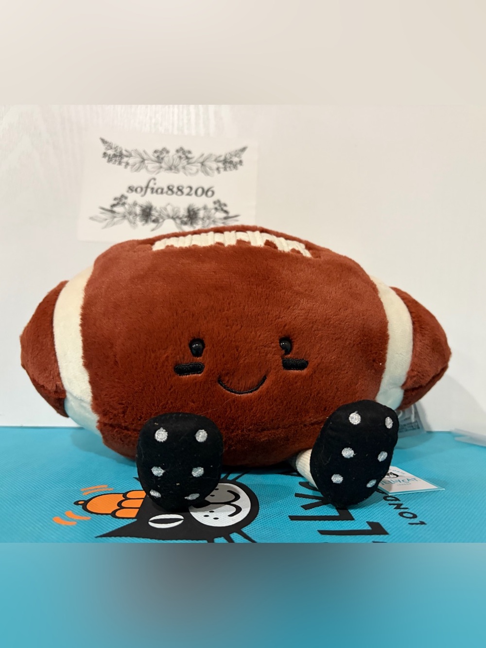 Authentic NWT Jellycat Amuseables American Football sports Rare retired ONLY ONE